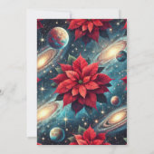 Afdrukbare Celestial Poinsettia Pattern Scrapbook Kaart (Achterkant)
