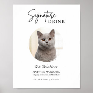 Afdrukbare Drink voor weduwschap met katten Poster