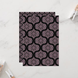Afdrukbare Dusky Roos Fronds Retro Scrapbook Papie Kaart