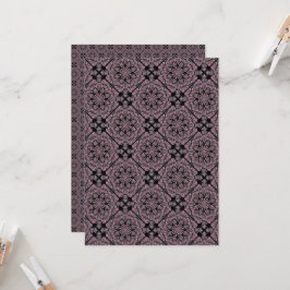 Afdrukbare Dusky Roos Fronds Tegel Scrapbook Papie Kaart