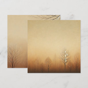 Afdrukbare Earth Brown Autumnal Ombre Scrapbook Kaart