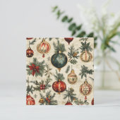 Afdrukbare feestpatronen op perkament kaart (Staand voorkant)