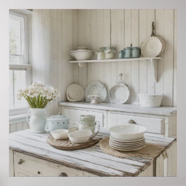 Afdrukbare foto Shabby chic Keuken Modern Poster