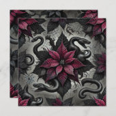 Afdrukbare giftige poinsettia bloeit plakboek kaart (Voorkant / Achterkant)