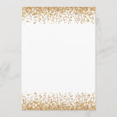 Afdrukbare gouden glitter script bruiloft menu kaart (Achterkant)
