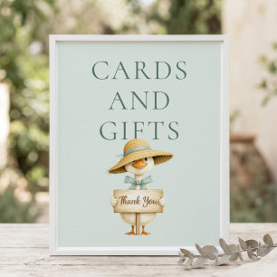 Afdrukbare Grappige Gans Kaarten Cadeaus Teken Bab Poster
