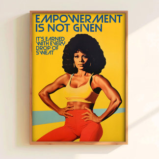 Afdrukbare gymmuurkunst 70s poster gym kunstprint 