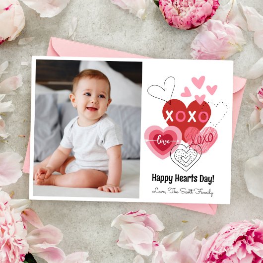 Afdrukbare Happy Hearts Day Valentijn Aankondiging