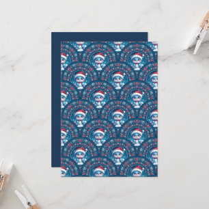 Afdrukbare Kawaii Christmas Beer Mandala Deco Scal Kaart