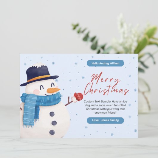 Afdrukbare Kerst Kaart Kerst Kaart Online (Staand voorkant)