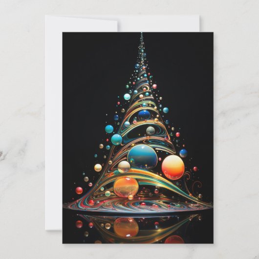 Afdrukbare kerst Kaarten - Abstracte kerst (Voorkant)