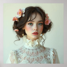 Afdrukbare mooie meisje Witte casual jurk