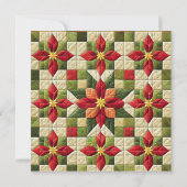 Afdrukbare Patchwork Poinsettia Star Scrapbooking Kaart (Achterkant)