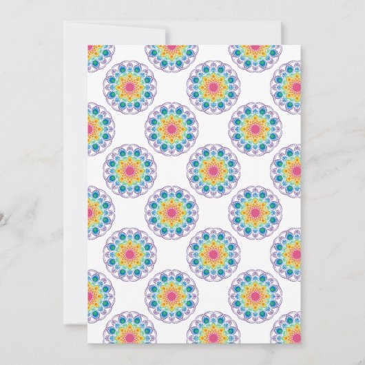 Afdrukbare Rainbow Floral Polka Dot Scrapbook Pape Kaart (Voorkant)