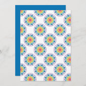 Afdrukbare Rainbow Floral Polka Dot Scrapbook Pape Kaart (Voorkant / Achterkant)