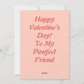 Afdrukbare  Retro Valentijn’s Day Puppy Feestdagenkaart (Achterkant)