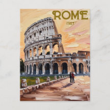 Afdrukbare Rome Italië Colosseum Travel Art Vintag