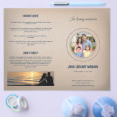 Afdrukbare rouwprogramma sjabloon brochure (Enkel)