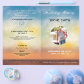 Afdrukbare rouwprogramma sjabloon brochure (Enkel)