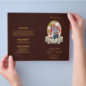 Afdrukbare rouwprogramma sjabloon flyer (Hand)