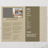 Afdrukbare rouwprogramma sjabloon flyer (Achterkant)