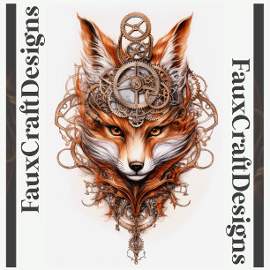 Afdrukbare Schattigee Steampunk Fox 116 Poster