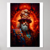 Afdrukbare Steampunk Hippy Mannelijke Faux Ink 034 Poster (Voorkant)