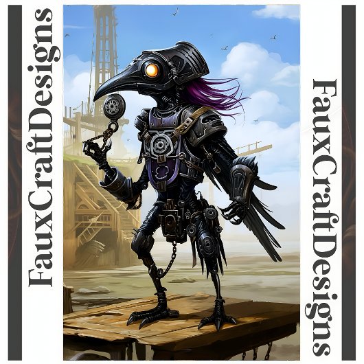 Afdrukbare Steampunk Mechanische Raven 114 Poster