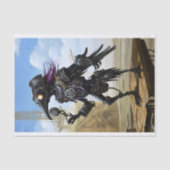 Afdrukbare Steampunk Mechanische Raven Links 114 Tissuepapier (Voorkant)