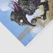 Afdrukbare Steampunk Mechanische Raven Links 114 Tissuepapier (Detail)