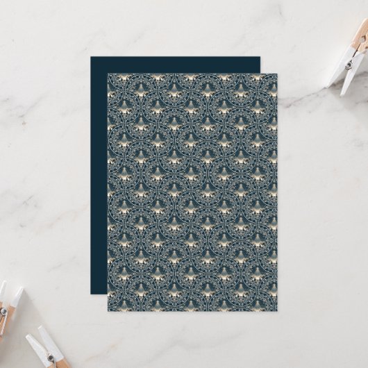 Afdrukbare ster van Wonder Mandala Art Deco Fans Kaart (Voorkant / Achterkant in situ)