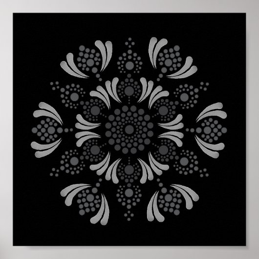 Afdrukbare stip Uw eigen Mandala Sjabloon Poster (Voorkant)