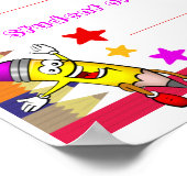 Afdrukbare student van het Weekcertificaat voor ki Poster (Hoek)