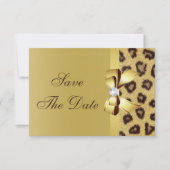 Afdrukcabine, diamant en luipaard, sparen de datum save the date (Voorkant)