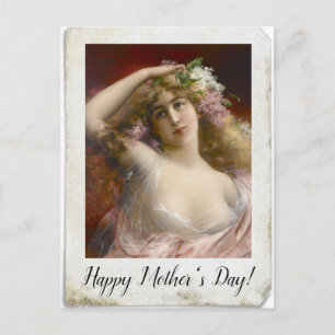 Afdrukfoto van Victoriaans dame Briefkaart