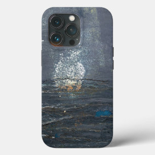 Afdrukgevoelige grijs en blauw Abstract iPhone 13 Pro Hoesje