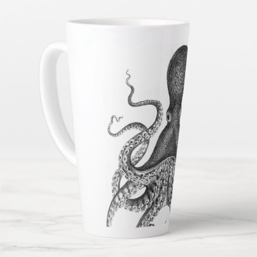 afdrukinktvis latte mok (Linkerhoek)