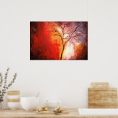 Afdrukken abstracte structuur canvas schilderen poster (Keuken)