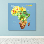 Afdrukken Afrika Map Artwork Canvas (Insitu (Houten vloer))