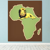 Afdrukken Afrika Map Canvas (Insitu (Houten vloer))