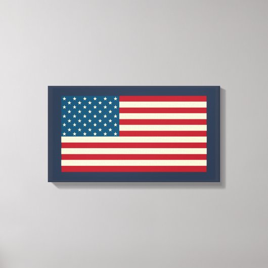 Afdrukken Amerikaanse vlag Art Canvas (Voorkant)