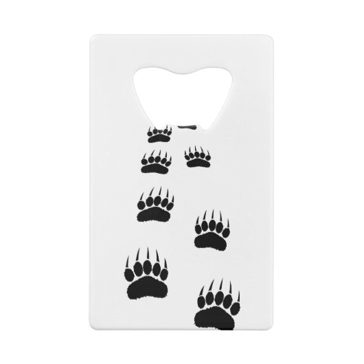 Afdrukken beer kredietkaart flessenopener (Achterkant)