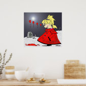 Afdrukken "Bite Size in The Graveyard" - door Kev  Poster (Keuken)