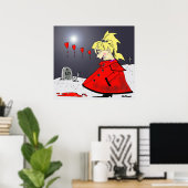 Afdrukken "Bite Size in The Graveyard" - door Kev  Poster (Thuiskantoor)