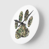 Afdrukken camo dog ronde klok (Hoek)