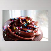 Afdrukken chocolade Cupcake Poster (Voorkant)