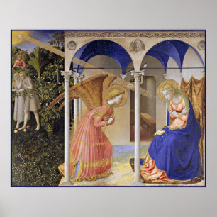 Afdrukken: De aankondiging van Fra Angelico Poster