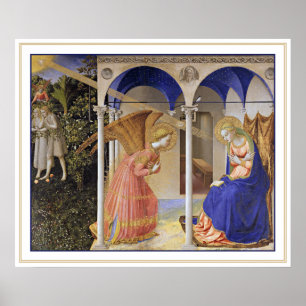 Afdrukken: De aankondiging van Fra Angelico Poster