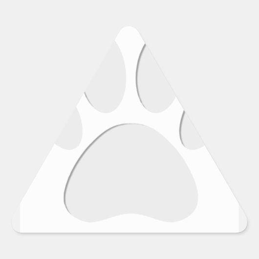 Afdrukken Dog Paw Uitknippen Driehoek Sticker (Voorkant)