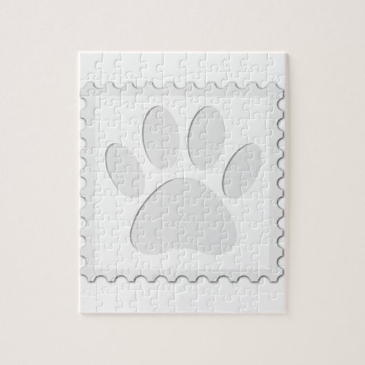 Afdrukken Dog Paw Uitknippen Legpuzzel (Verticaal)